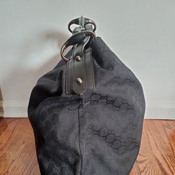 Gucci Horsebit Hobo GG Canvas Large Black - Picture 4 of 16